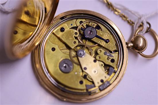 An early 19th century French 18ct gold keywind repeating dress pocket watch by Leroy & Fils, Paris,